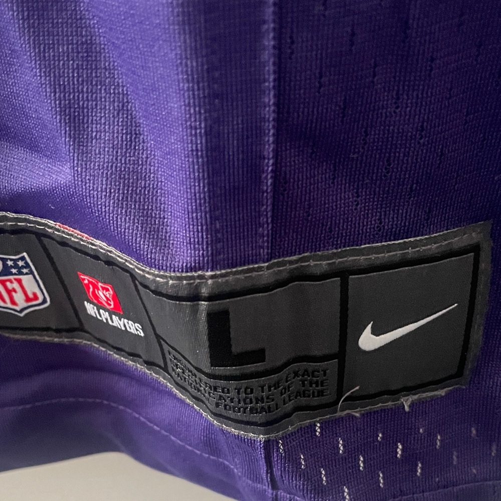 Nike Purple Football Jersey with Black NFL & Nike Logos - Picture 2 of 4